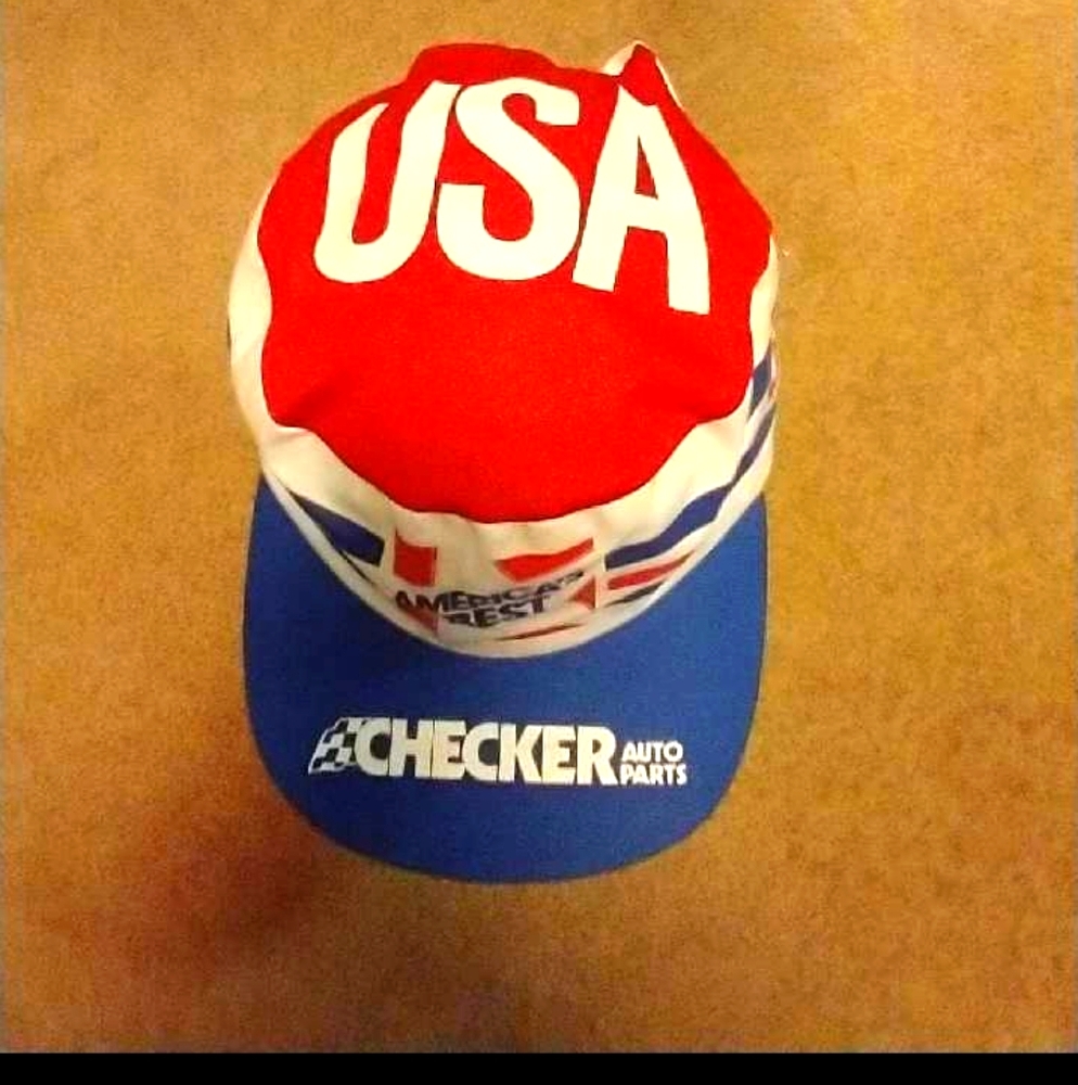 Vintage Checker Quest USA  Hat